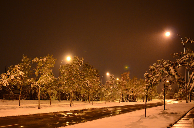 Sněžení v Calgary