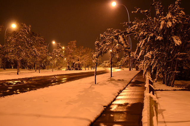 Sněžení v Calgary