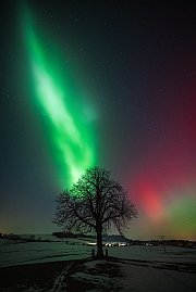 Polární záře Krkonoše 