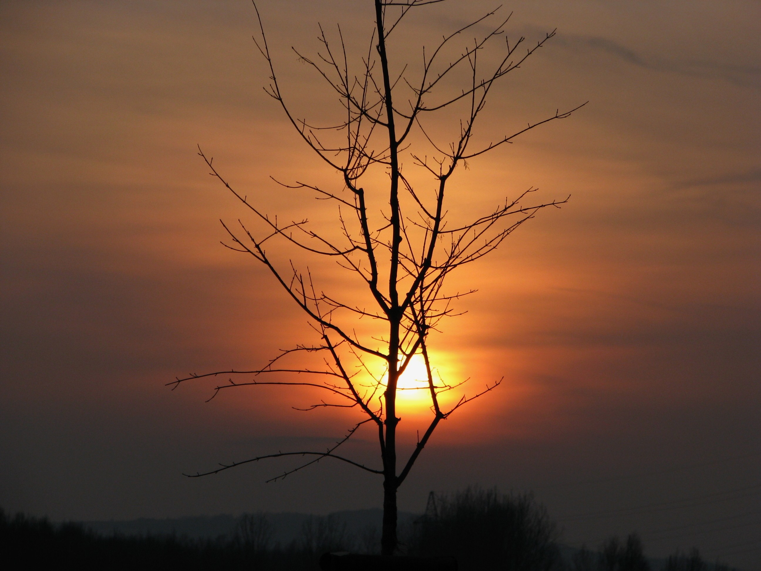 Lednový západ Slunce 