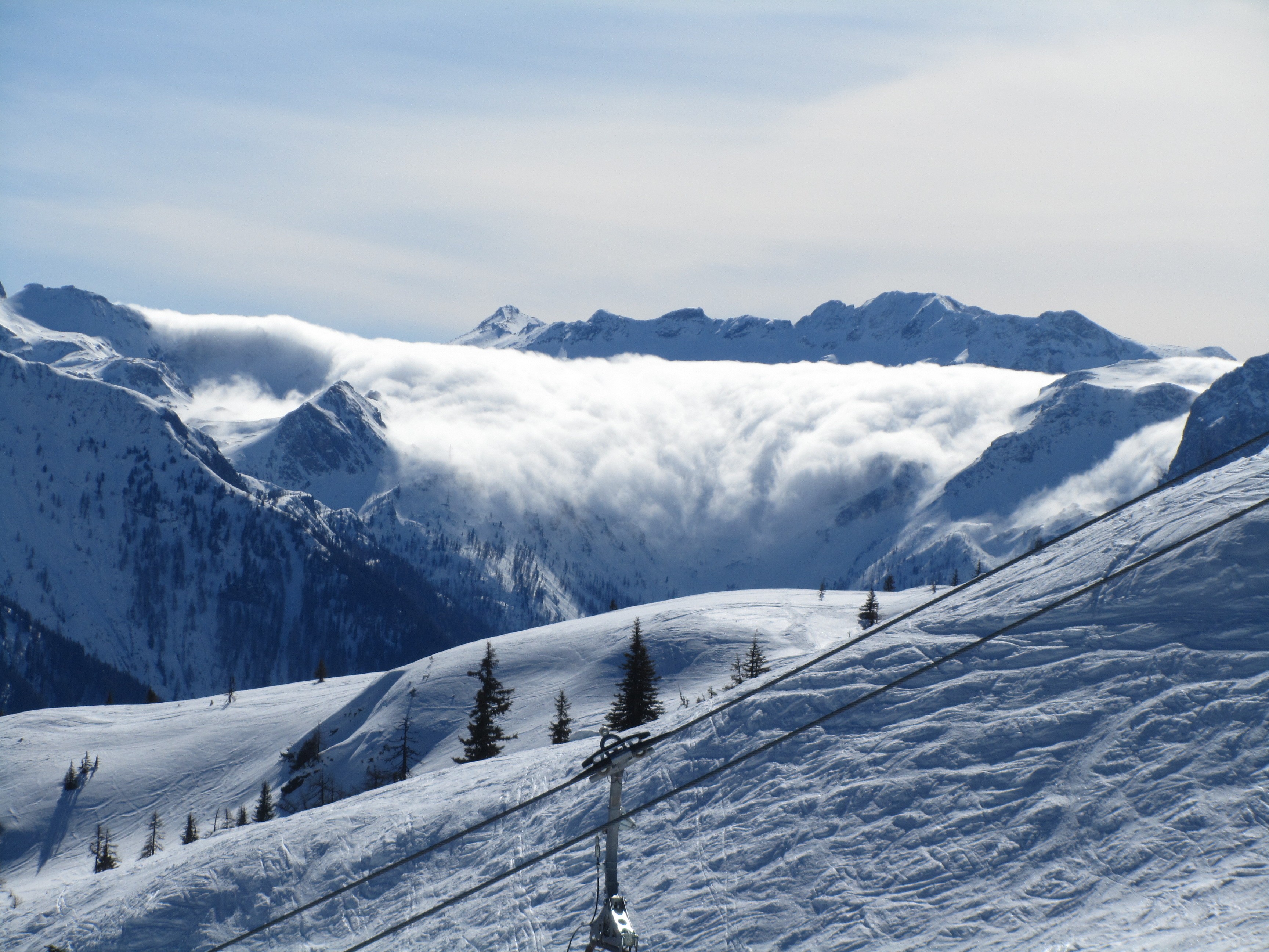 Tok oblaků nad Wagrainem