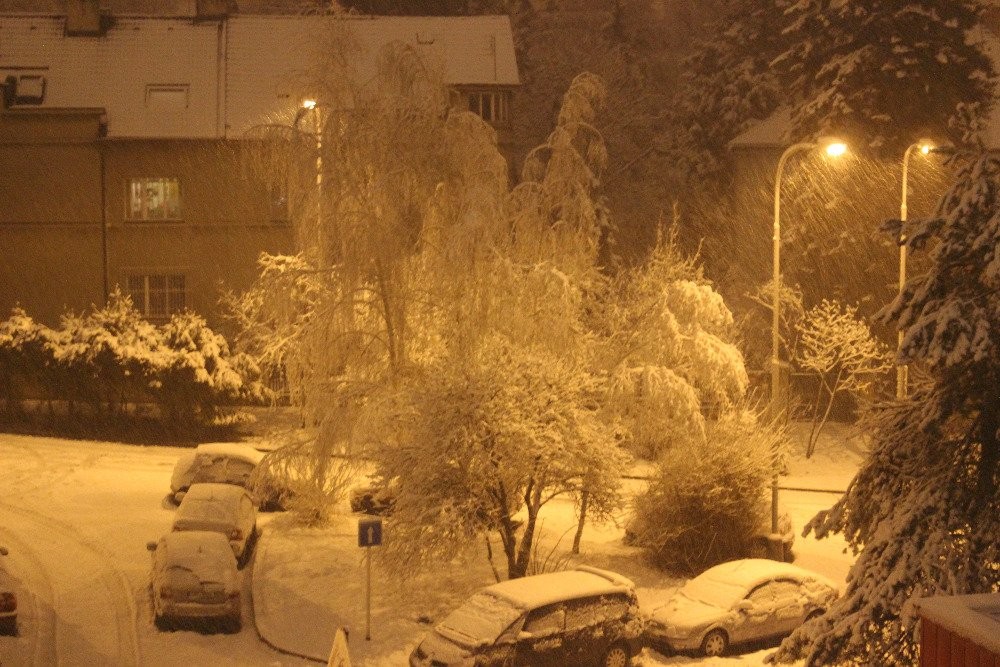 Večerní sněžení