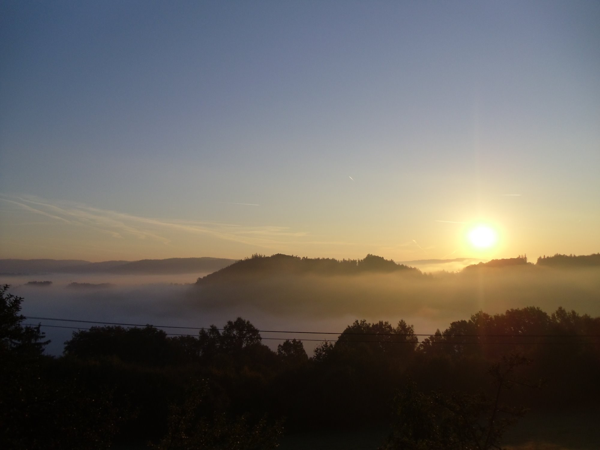 Východ slunce na Křivoklátsku