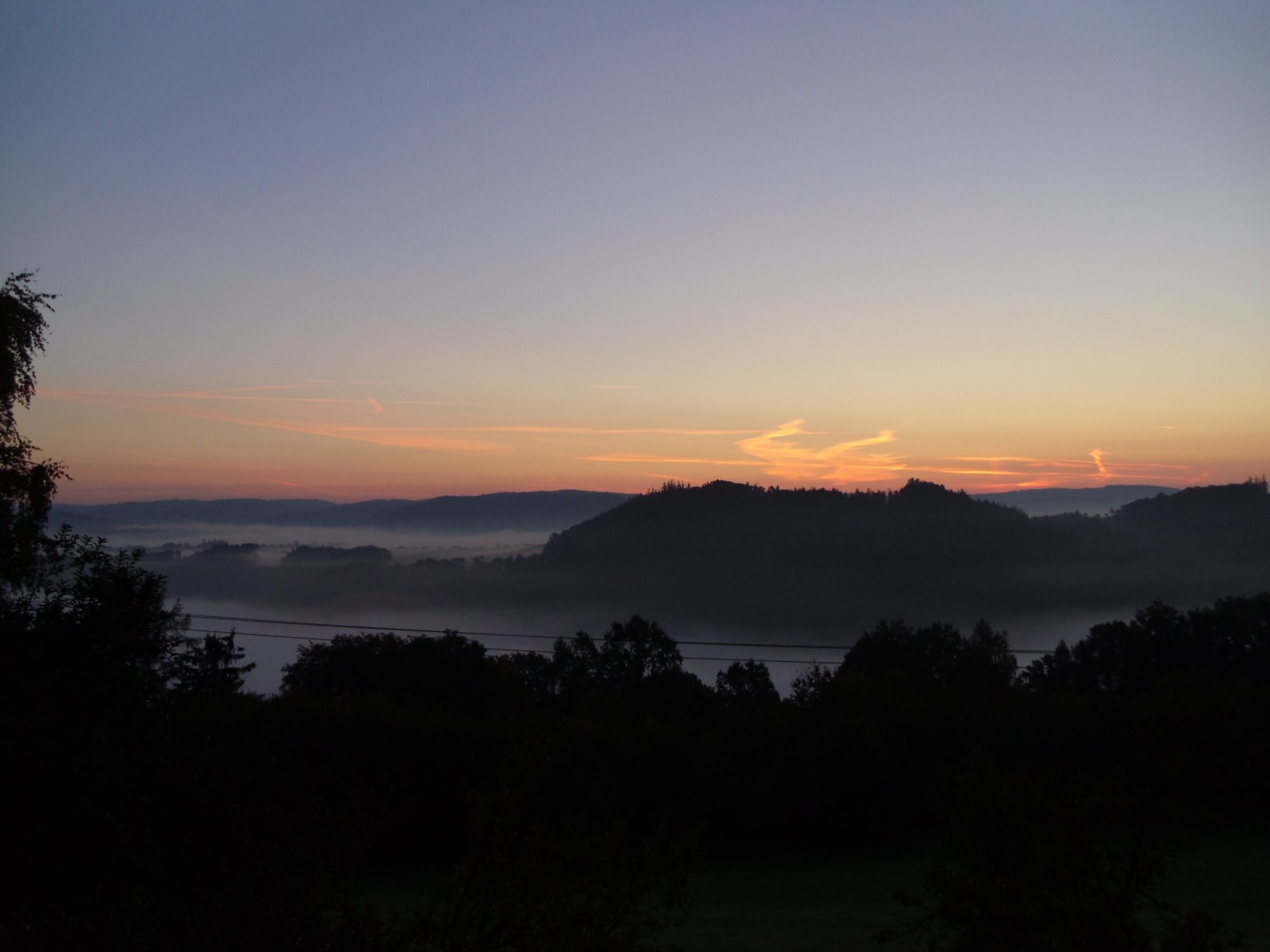Východ slunce na Křivoklátsku
