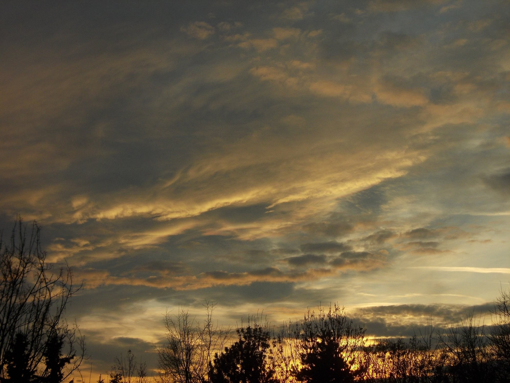 Oblačnost při západu