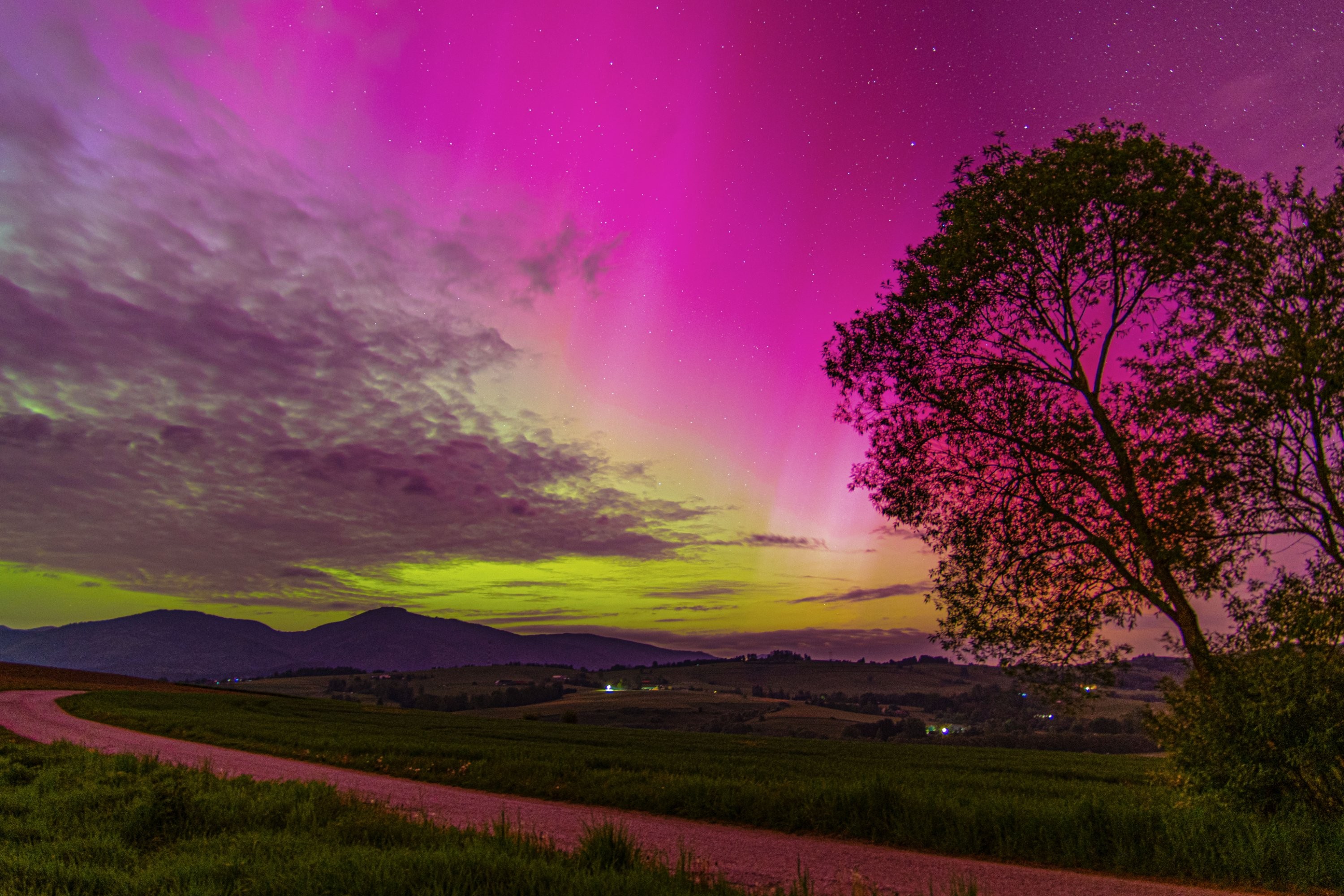 Aurora borealis v okolí Brezna #1