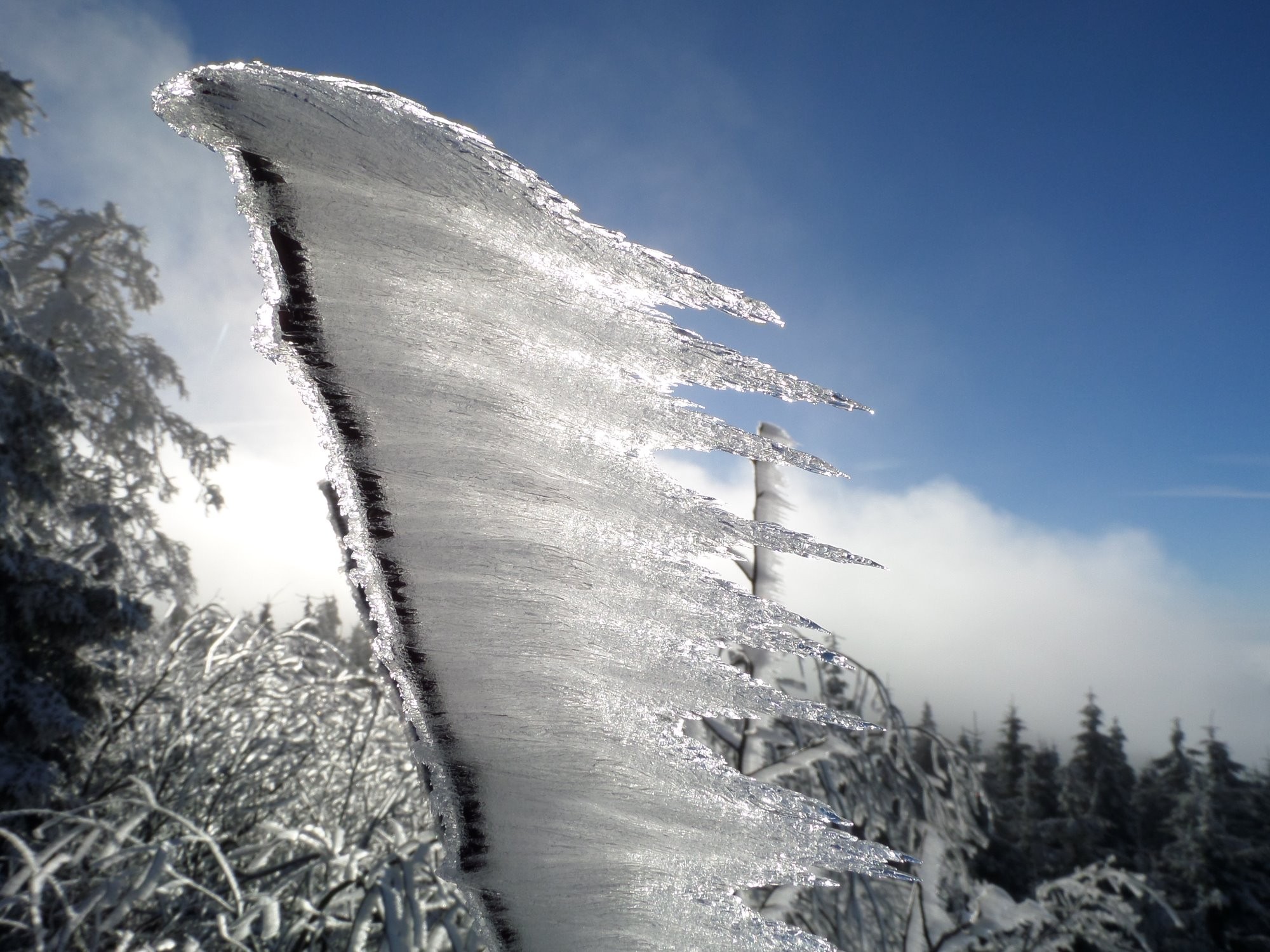 Ledový hřeben pod Ještědem