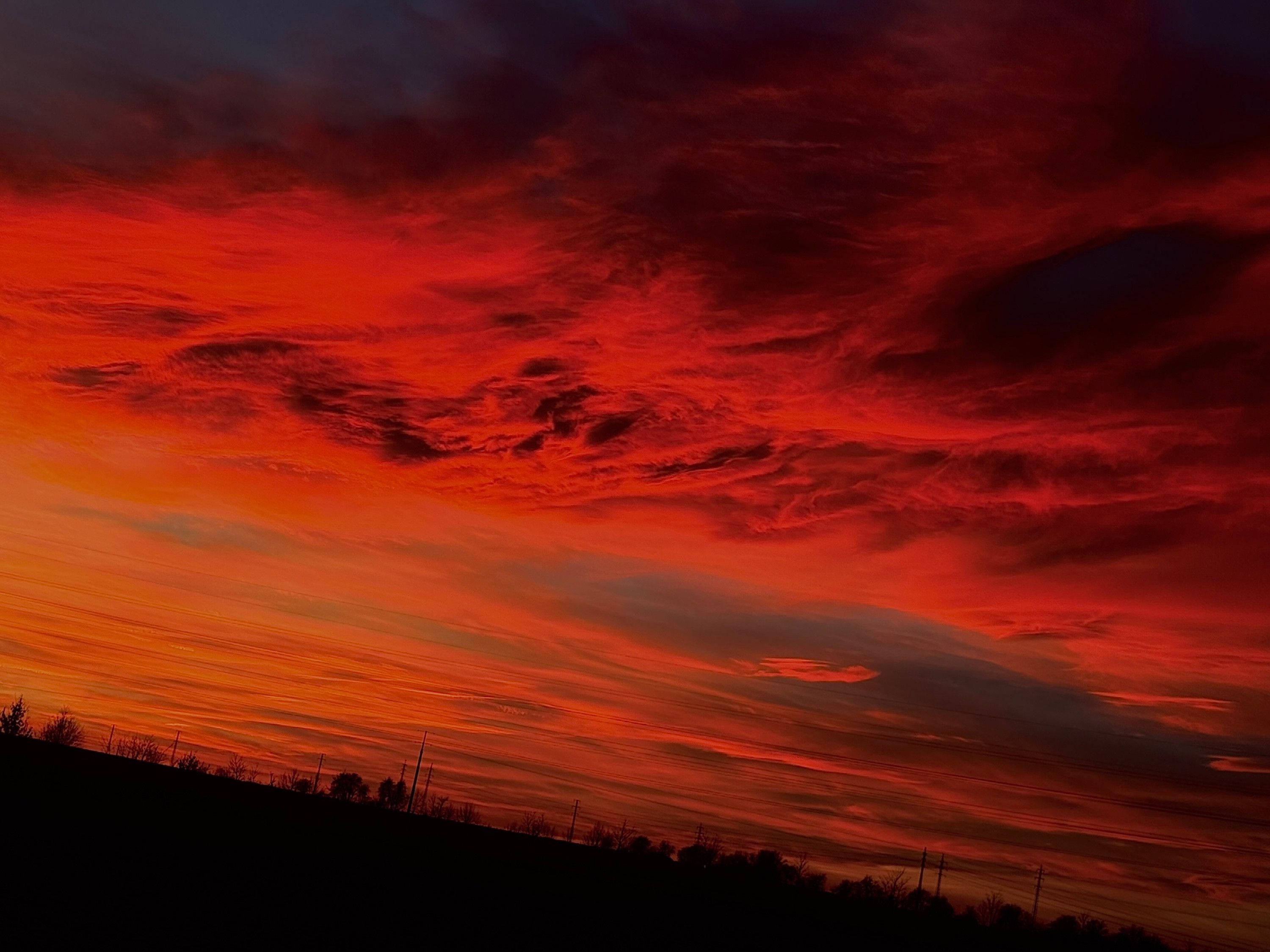 Červánky při západu slunce