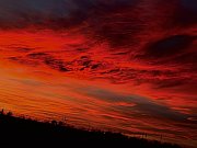 Červánky při západu slunce