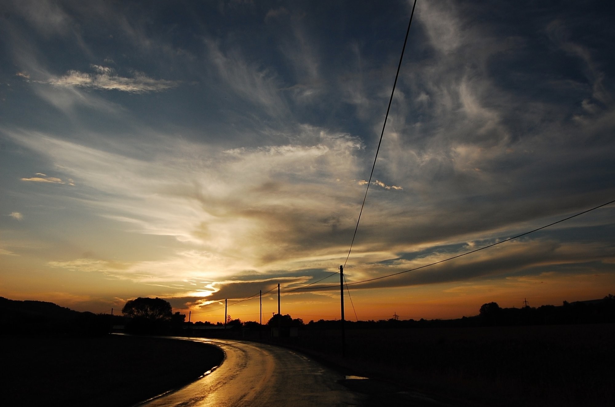 Západ slunce po bouřce