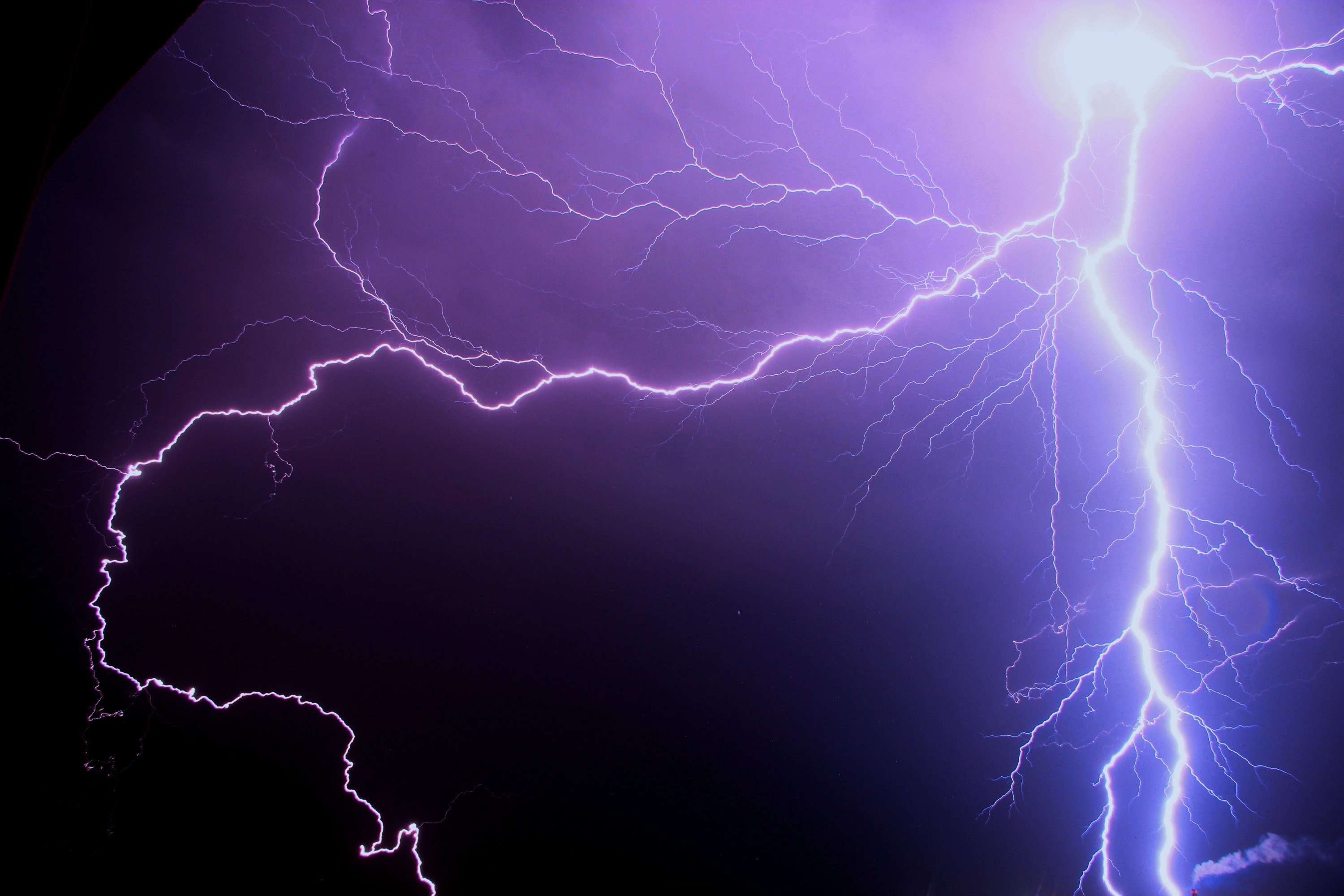 Noční blesk nad Jihlavou 