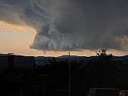 Stahující se supercela nad Křemením