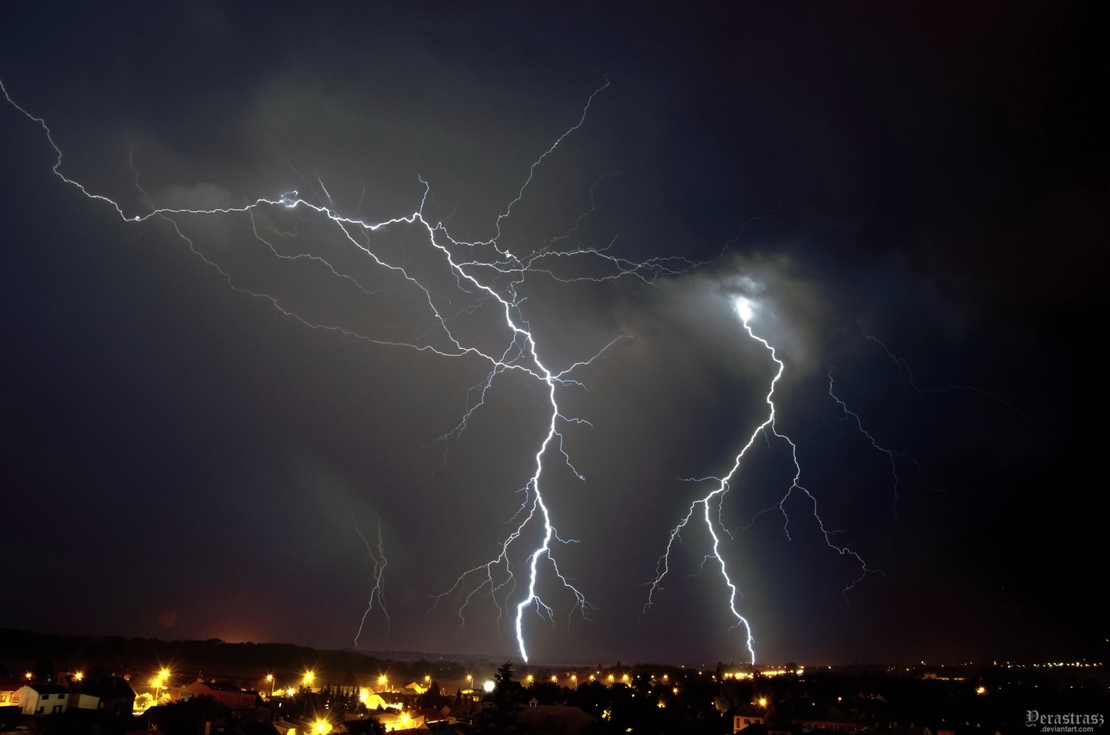 Noční bouřky - Olomoucko 9.8.2013