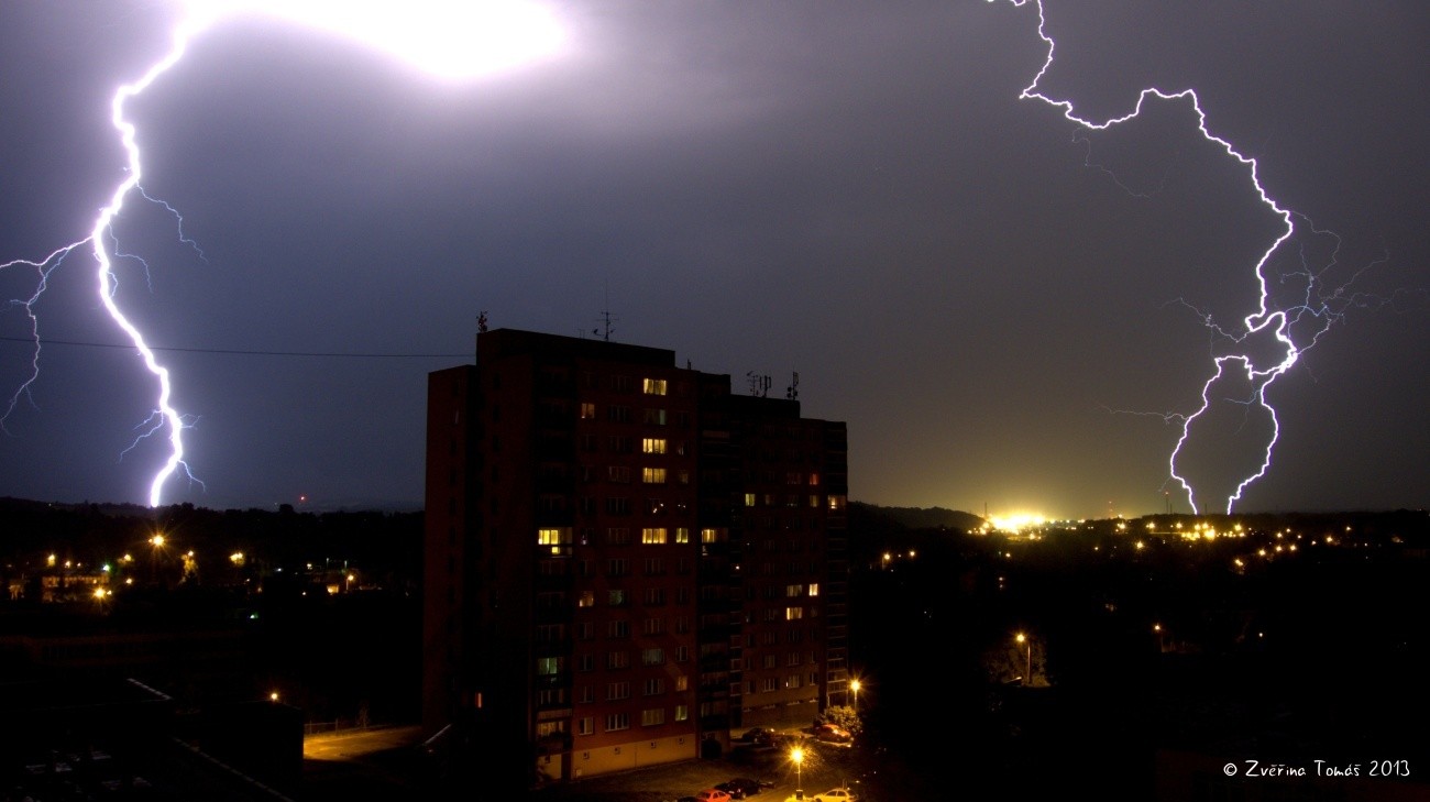 Blesky nad Těšínem