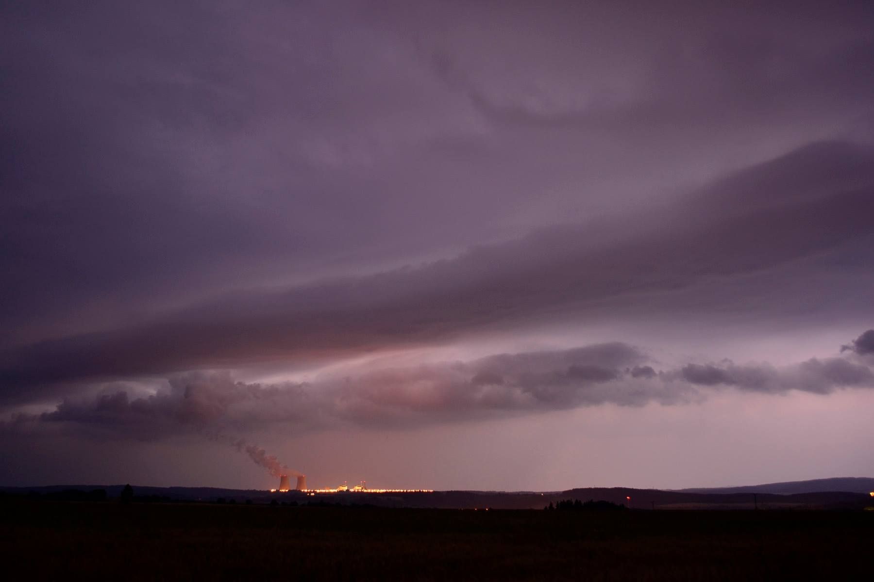 Silná bouře nad Temelínem