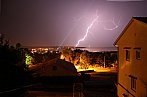 Blesk při pohledu z balkónu