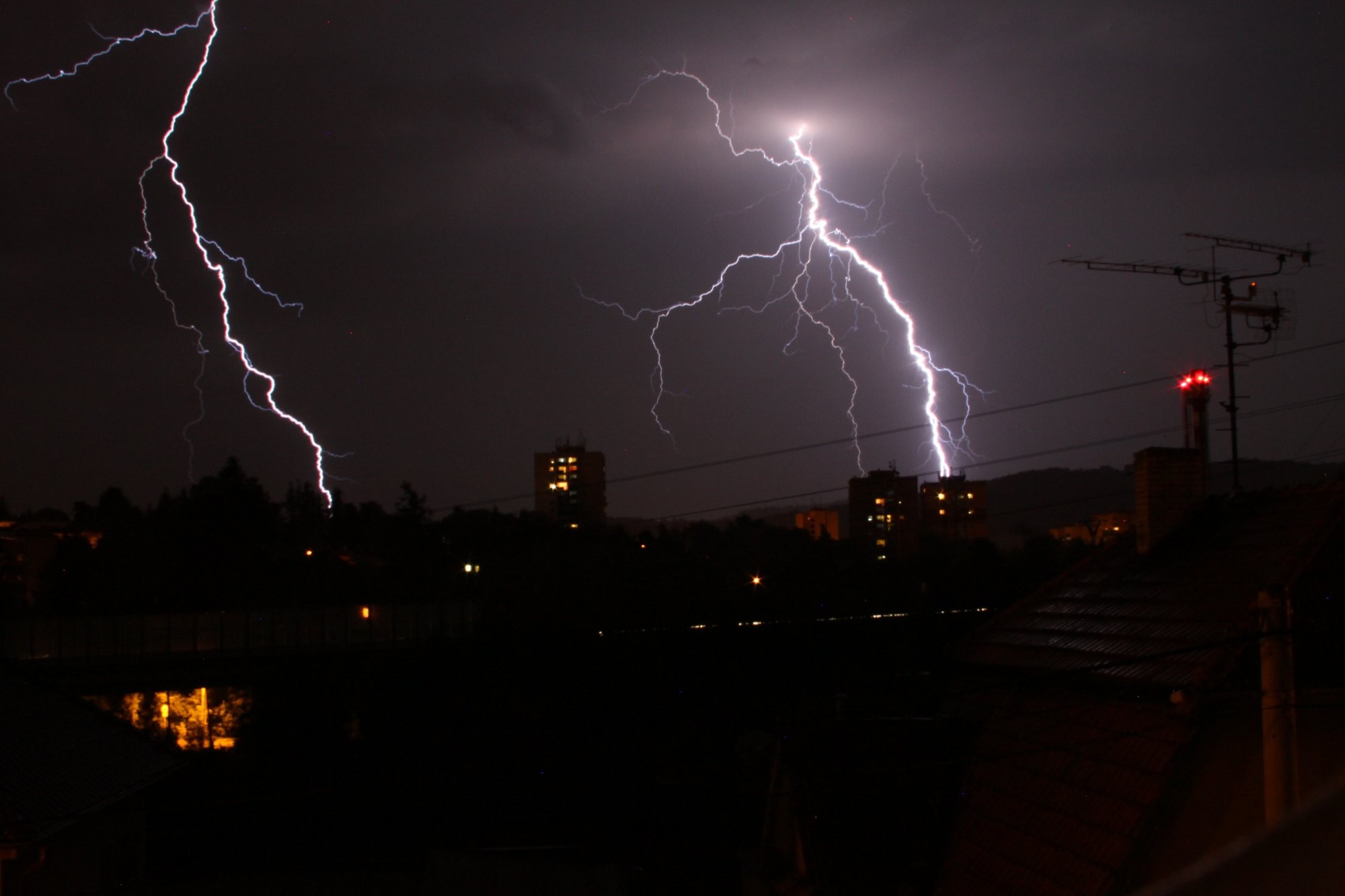 Blesk nad Novým Jičínem