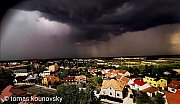 Příchod bouře do Nového Strašecí 