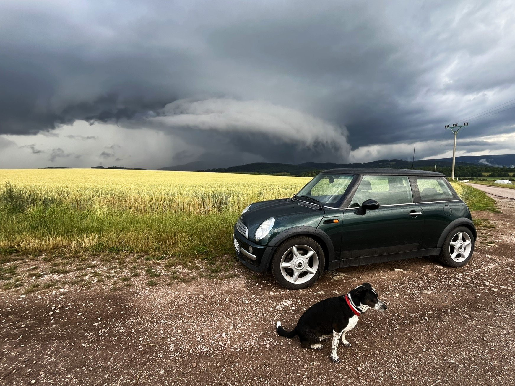 Přicházející bouřka v Krkonoších