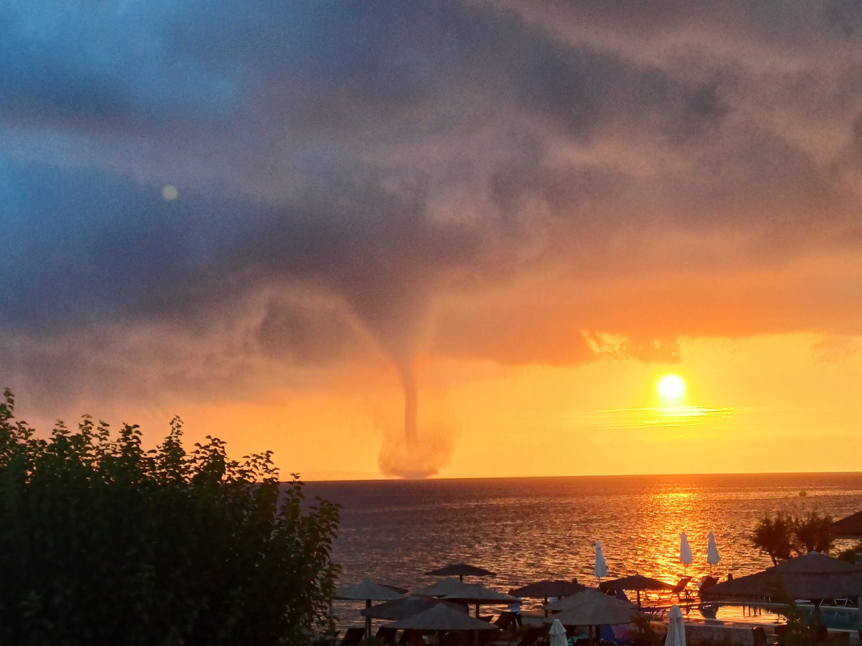 Začátek bouřky v Řecku 