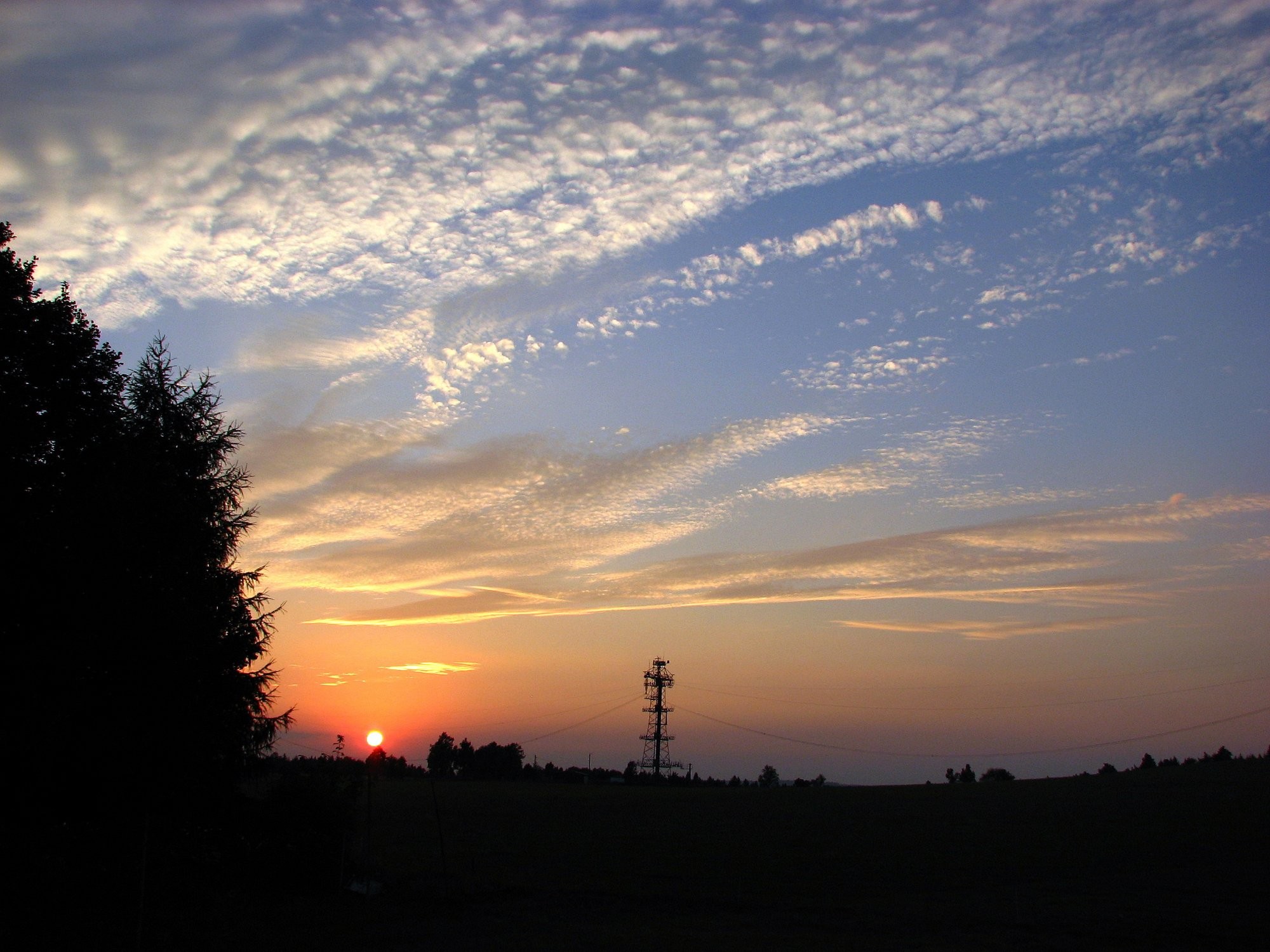 Západ slunce na Vysočině