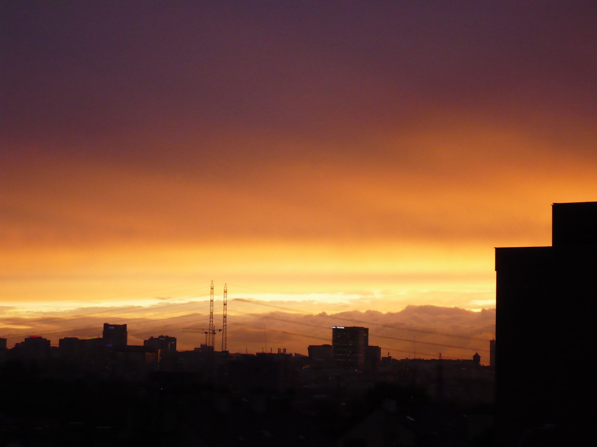 Západ slunce v Záběhlicích