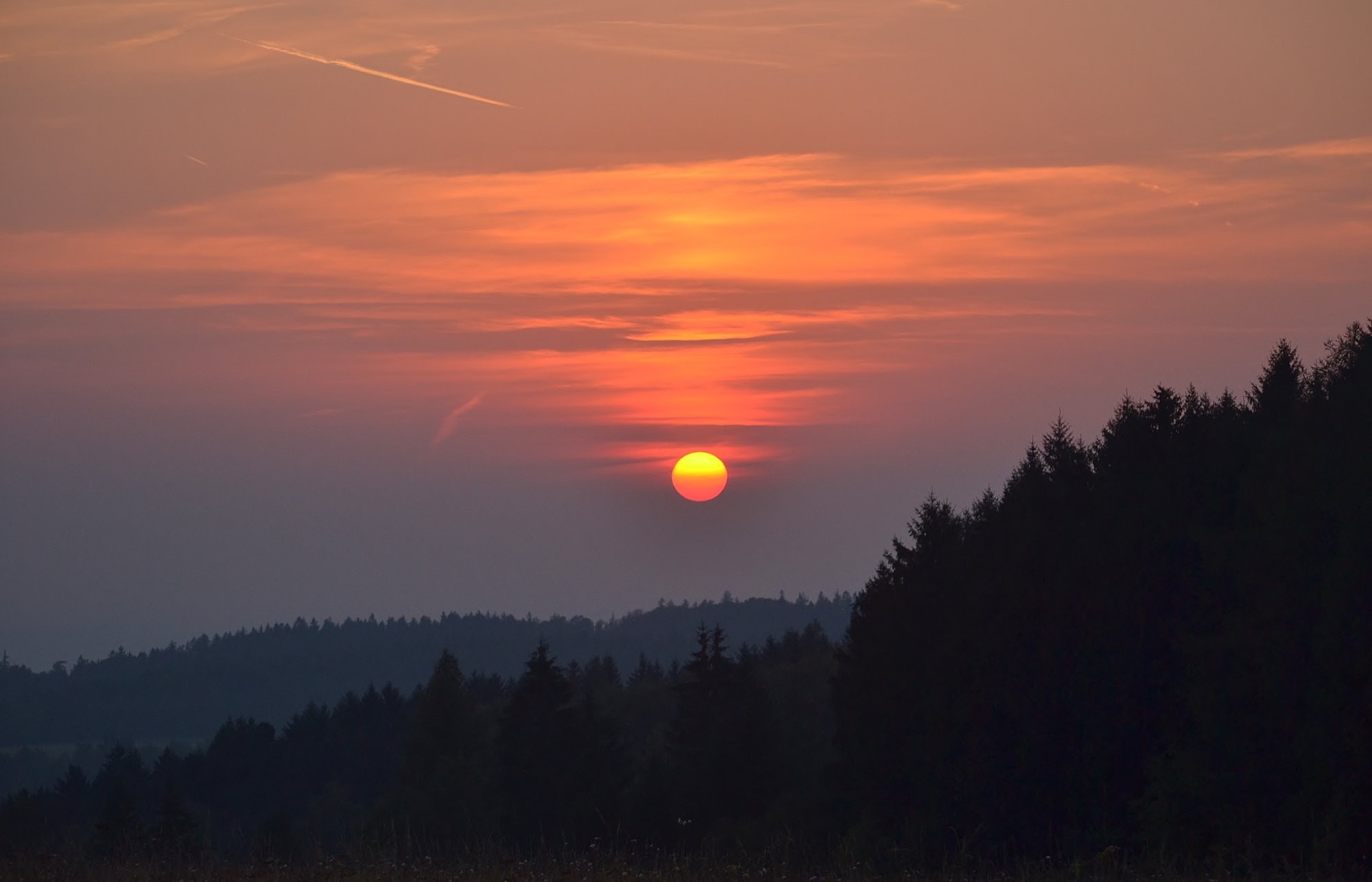 Rubínový západ slunce