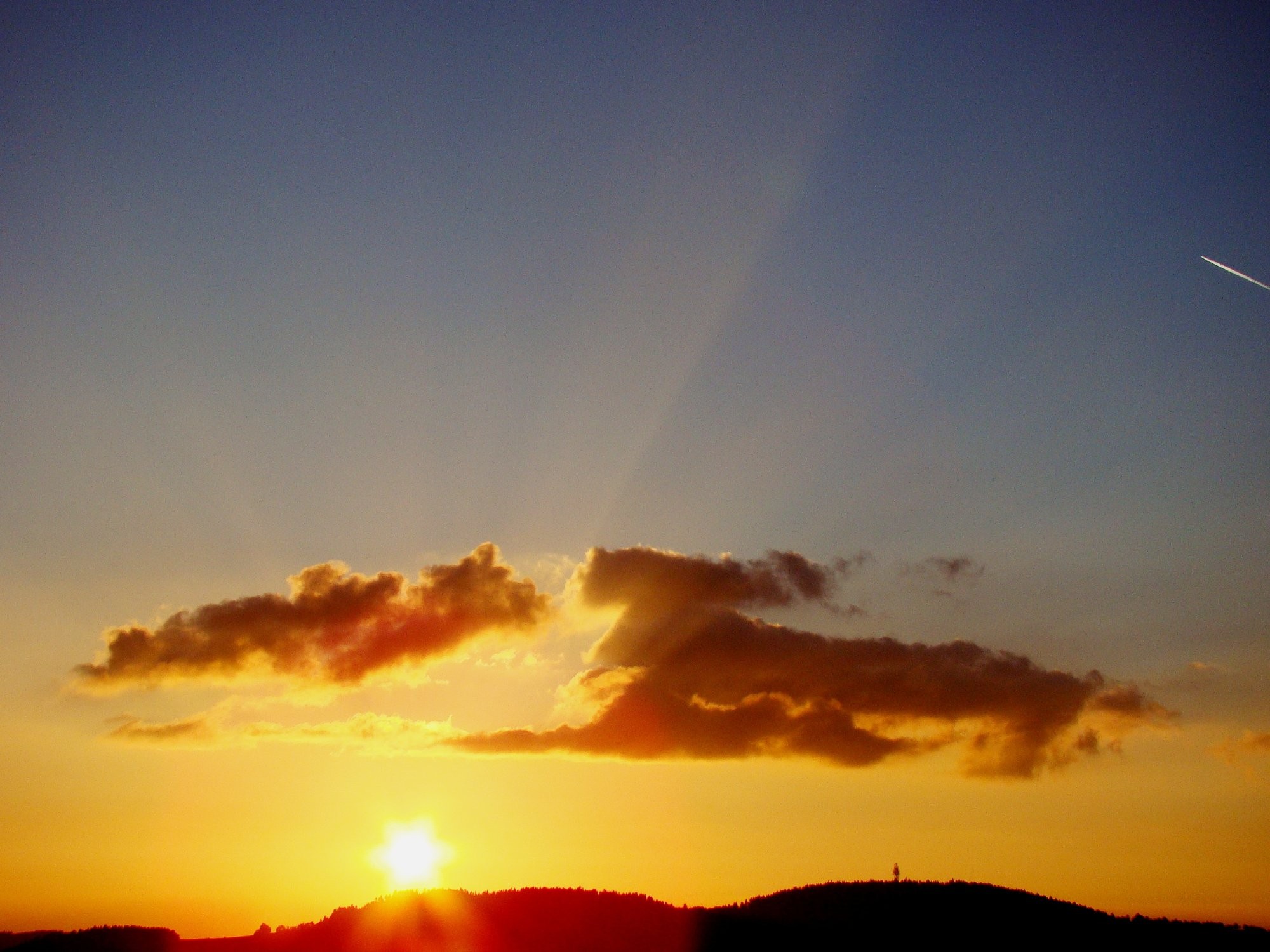 Západ slunce na Vysočině