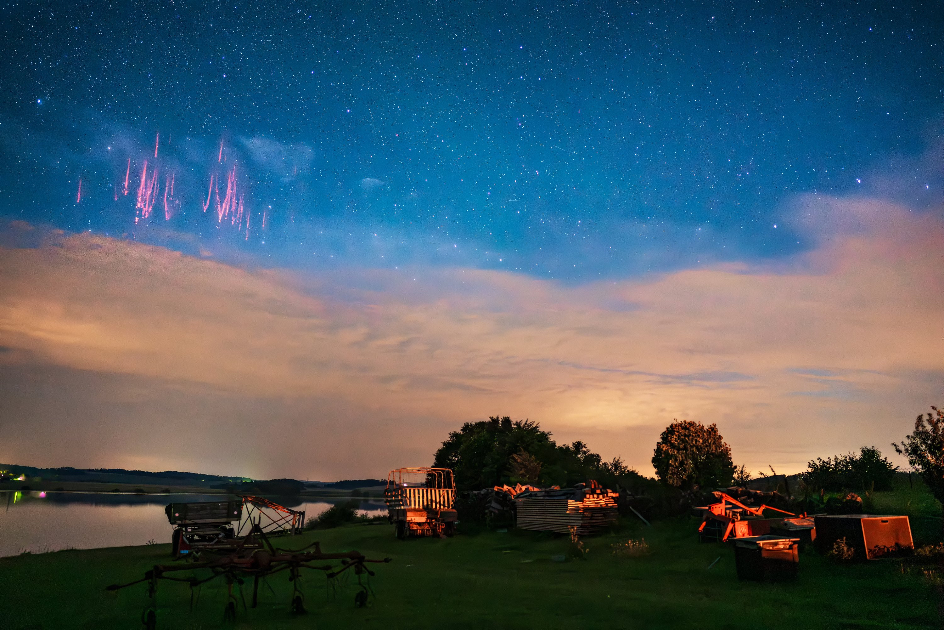 Red Sprites nad jižními Čechami 