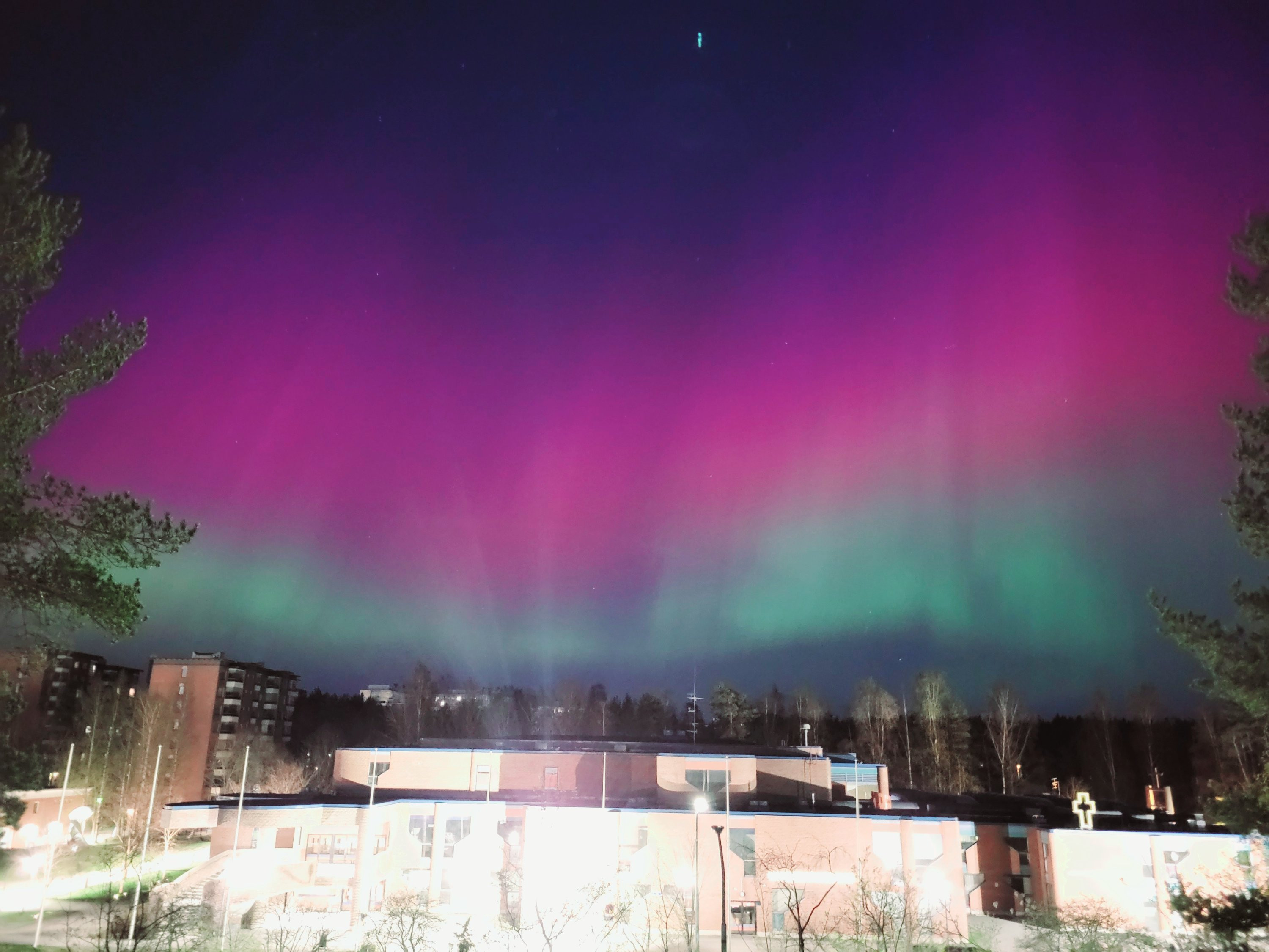 Polárna žiara v Tampere, Fínsko