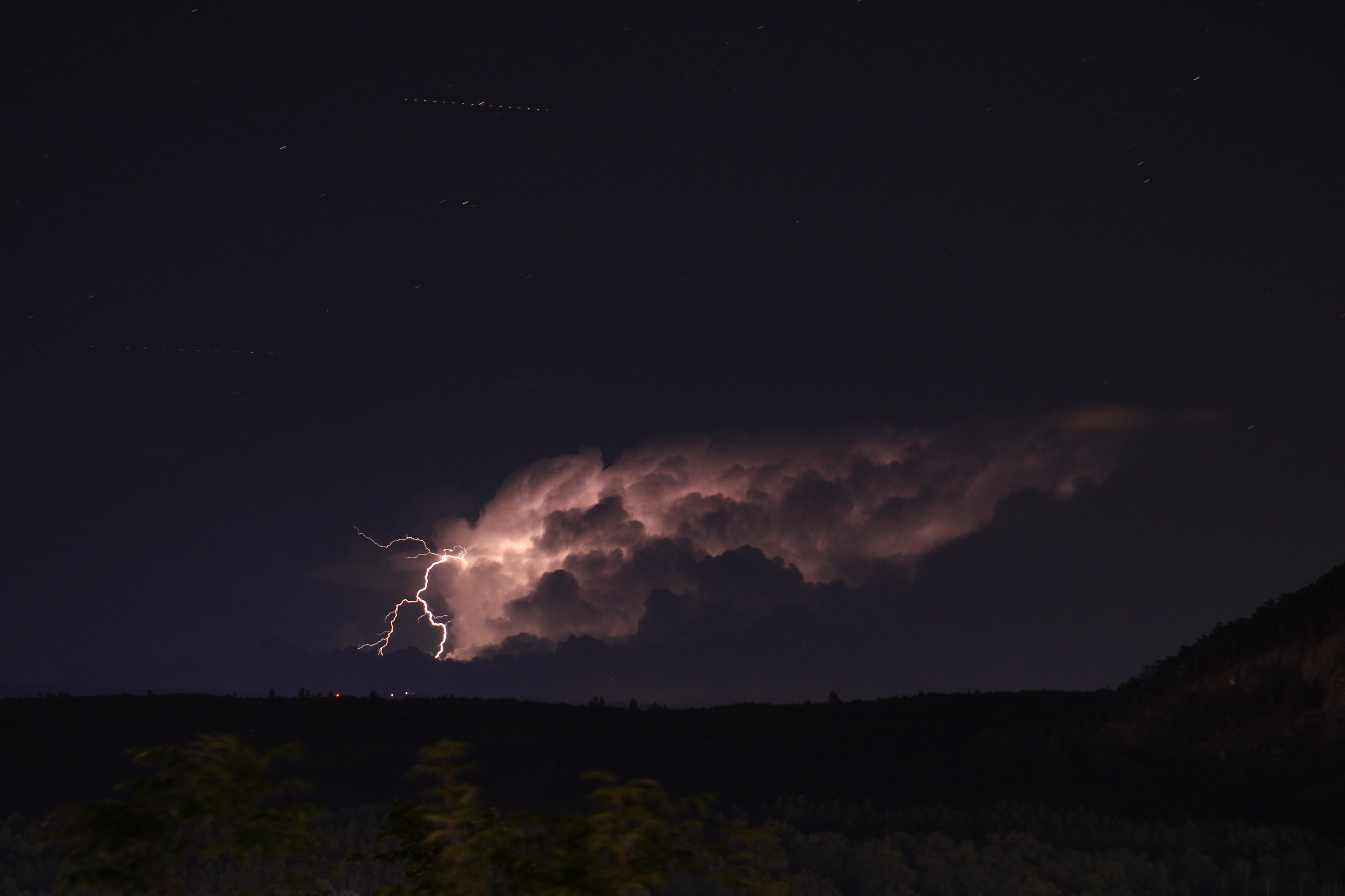 Bouřka ještě dále v Německu