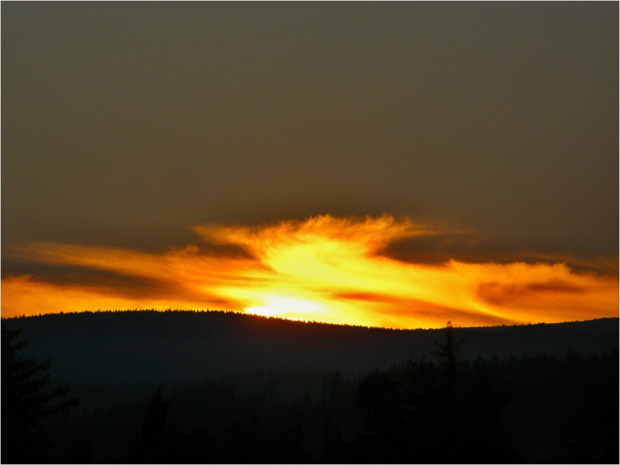 Západ slunce na Hrubým Jeseníkem