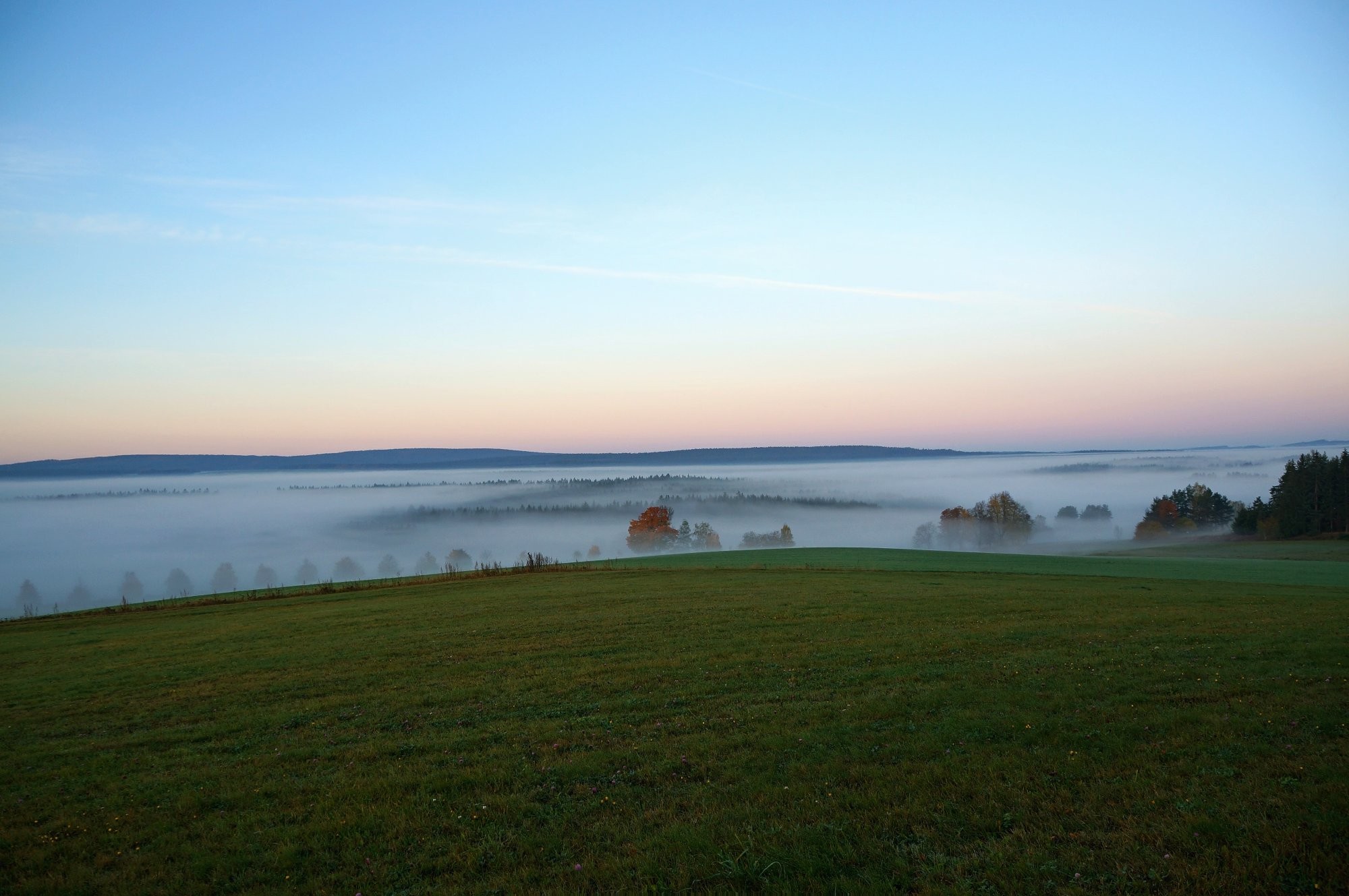 Ranní mlha nad Svratkou