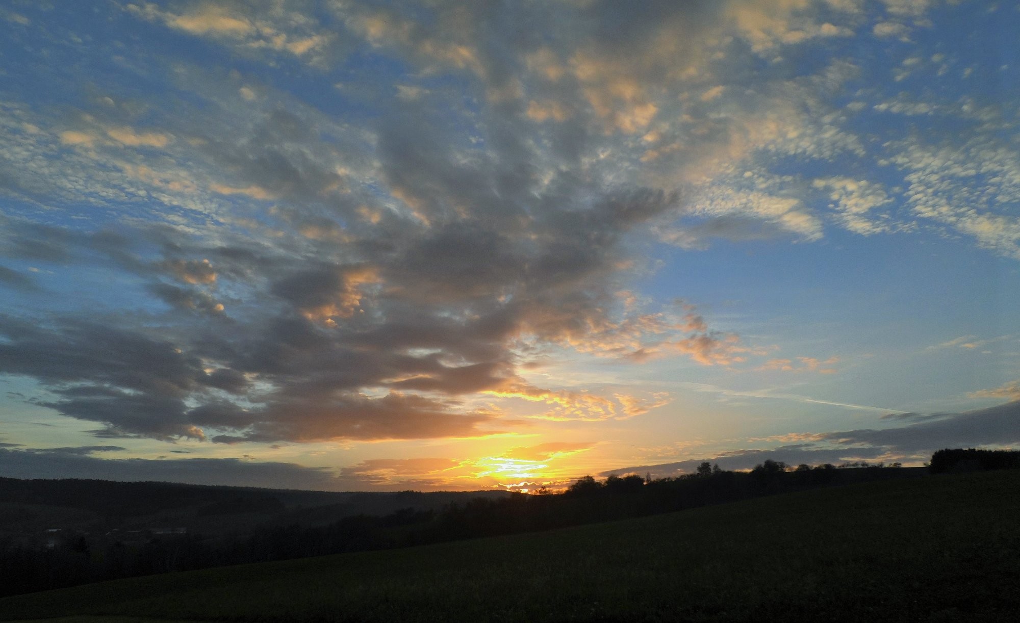 Západ slunce nad Železnými horami