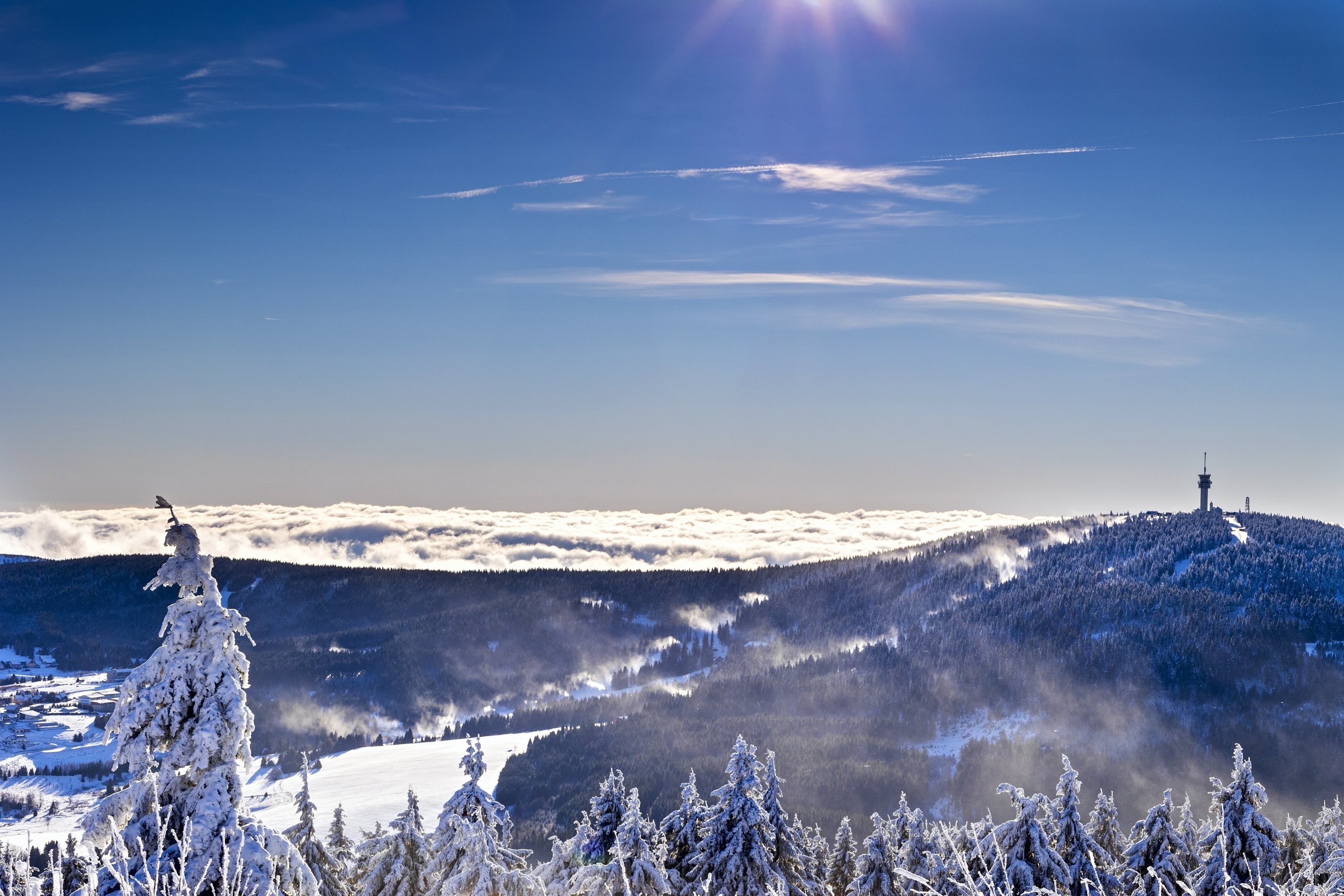 Fichtelberg - výhled na Klínovec