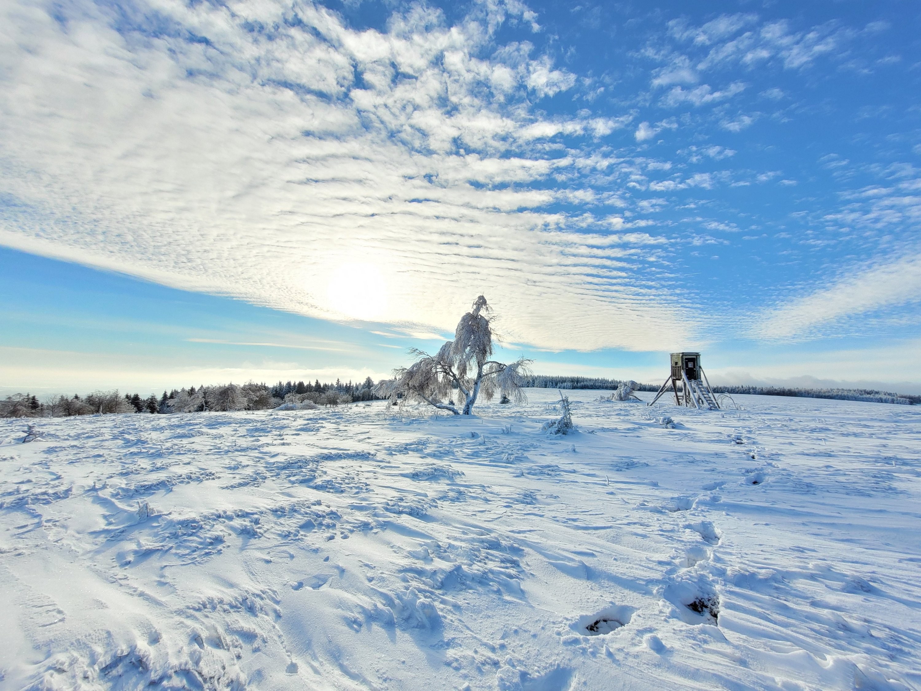 Zimní krajina v Krušných horách